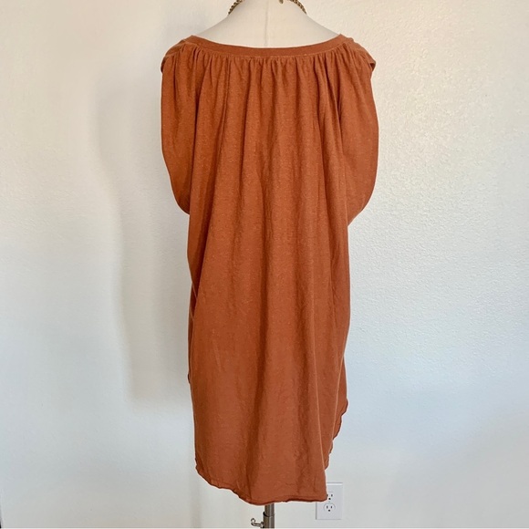 FREE PEOPLE Terracotta Burnt Orange Rust Breezy Tunic Swim Coverup Dress - Picture 4 of 7